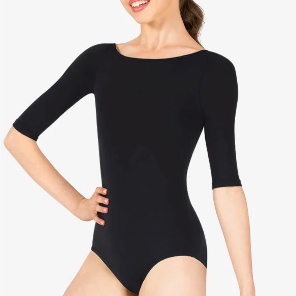 SA Capezio Boatneck 3/4 sleeve Leotard!